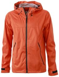 James & Nicholson (Daiber) Férfi softshell kapucnis kabát JN1098 - Sötét narancssárga / acélszürke | S (1-JN1098-1725255)