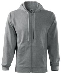 MALFINI Férfi felső Trendy Zipper - Sötétszürke melírozott | 3XL (4101218)