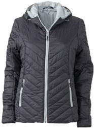 James & Nicholson Női könnyű, kifordítható kabát JN1091 - Fekete / ezüst | S (1-JN1091-1737748)
