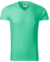 MALFINI Férfi póló Slim Fit V-neck - Menta | 2XL (1469517)