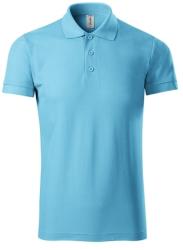 MALFINI Pique férfi galléros póló Joy - Türkiz | 3XL (P214418)