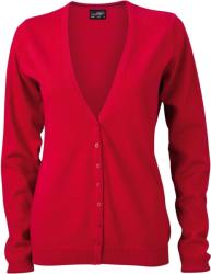 James & Nicholson (Daiber) Női pamut pulóver JN660 - Piros | 2XL (1-JN660-1699430)