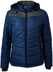 James & Nicholson (Daiber) Női steppelt téli dzseki JN1133 - Sötétkék / antracit melírozott | 2XL (1-JN1133-1757343)