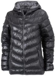 James & Nicholson (Daiber) Női könnyű pelyhes kabát JN1059 - Fekete / szürke | S (1-JN1059-1701243)