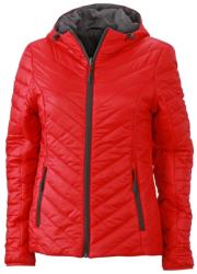 James & Nicholson Női könnyű, kifordítható kabát JN1091 - Piros / sötétszürke | M (1-JN1091-1724990)
