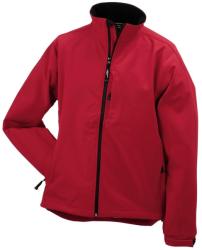 James & Nicholson Férfi softshell kabát JN135 - Piros | XL (1-JN135-87242)