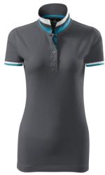 MALFINI Női galléros póló Collar Up - Világos antracit | 2XL (2578317)