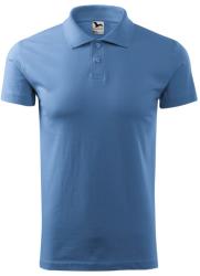 MALFINI Férfi puha galléros póló Single J. - Égszínkék | XL (2021516)