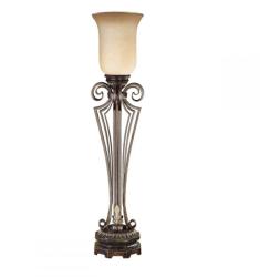 Elstead Lighting Veioză Corinthia, bronz, sticlă ambră, H: 98cm, FE-CORINTHIA-TL (FE-CORINTHIA-TL)