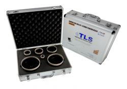 TLS-COBRA 6 db-os 27-38-43-51-67-110 mm - lyukfúró készlet - alumínium koffer fekete