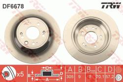 TRW Disc frana TRW DF6678 (DF6678) - automobilus