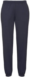 Fruit of the Loom Uniszex Nadrág Normál Fruit of the Loom Jog Pant with elasticated cuffs - XL, Mély sötétkék (navy)