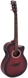 Dimavery - AW-400 Western gitár elektronikával piros burst ajándék puhatok - hangszerdepo