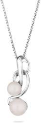 Swan Сребърно колие със сладководни бели перли IP1075 Swan