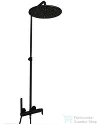 Bugnatese SIMPLE Esőztető rendszer 30cm-es fejizuhannyal matt fekete színben 6642COP 19833OP esőztetővel (6642COP_19833OP)