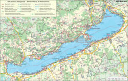 Stiefel Balaton térkép, Balaton régió térképe falitérkép fémléces, fóliás 100x70 cm
