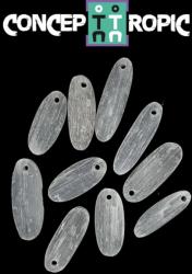  Pandantiv Selenit Alb Druzy cu Gaura Oval - 31-37 x 10-13 mm - 1 Buc