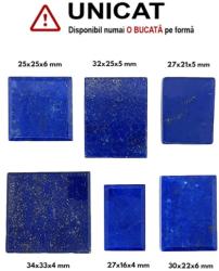  Cabochon Lapis Lazuli de Forma Patrata - Dreptunghi - 30-35 x 20-24 x 4-5 mm