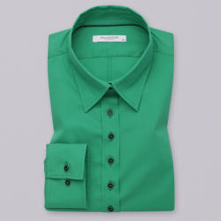 Willsoor Cămașă verde pentru femei, cu un model uniform 12495