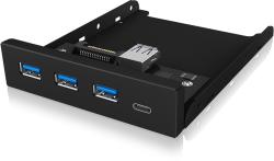 RaidSonic Hub USB RaidSonic ICY BOX Frontpanel 3, 5 3xUSB 1xUSB-C (IB-HUB1418-I3)