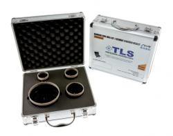  TLS-COBRA 4 db-os 38-43-51-110 mm - lyukfúró készlet - alumínium koffer fekete
