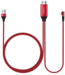 Mcdodo Cablu de date Mcdodo Plug&Play CA-6401, Lightning - HDMI+USB, 2 m (Rosu) (CA-6401)