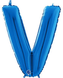Grabo Balon folie litera V albastru 66 cm - articole-petreceri - 19,99 RON