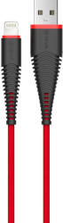 DEVIA Cablu Fish MFI Lightning Red (1.5m, impletitura nylon, 2.4A)-T. Verde 0.1 lei/buc (DVCFMFILRD)