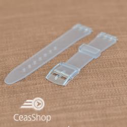  Curea tip Swatch 17 mm transparenta