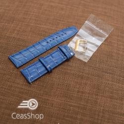  Curea piele vitel albastra 22mm - 30979