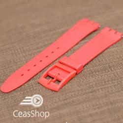 Curea tip Swatch 14 mm rosie - 30995