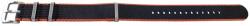  Curea NATO negră cu margine portocalie 18mm - 54078