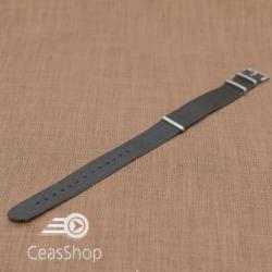  Curea NATO neagra catarame satinate 20mm - 33610