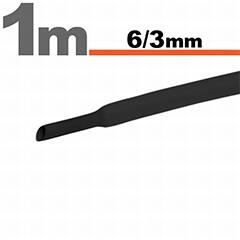  Zsugorcső (6 mm - 3 mm) - fekete (11022F)