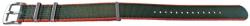  Curea NATO verde inchis cu margine rosie 22mm - 54084