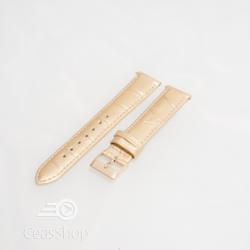  Curea piele vitel aurie crocodil cu catarama aurie 14mm - 51320