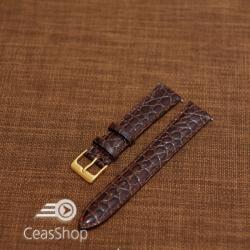 Curea model crocodil captusita maro finisaj lucios 14mm - 46356