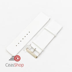 Curea piele vitel alba plata, semi lucioasa 28mm - 3272228 - ceas-shop