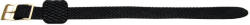  Curea din tesatura de nylon negru cu catarama dubla aurie 12mm - 34038