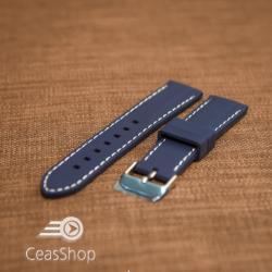  Curea silicon navy cusături albe 20mm - 42314