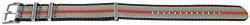  Curea NATO multicolora negru/gri/roșu 20mm -54089
