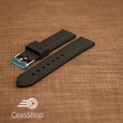  Curea silicon neagră cusături negre 28mm - 42282