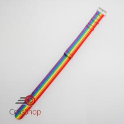  Curea NATO curcubeu 20mm catarame otel argintii -52969