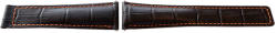 Curea tip Tag Heuer neagra cusătură portocalie 22mm - 52534 - ceas-shop