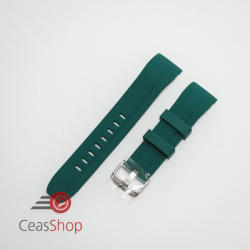  Curea silicon verde capat curbat 22mm - 58401 - ceas-shop