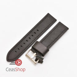  Curea piele neagră vintage QR 24mm - 3990124 - ceas-shop