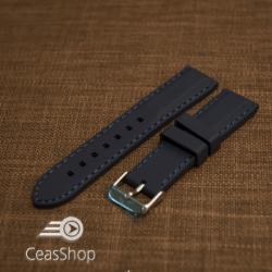  Curea silicon navy cusături albastre 24mm - 42324