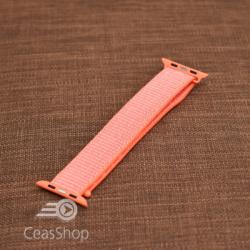  Curea tesatura tip NATO pentru Apple Watch portocalie - 42mm