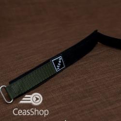  Curea din tesatura de nylon neagra cu verde sport cu arici 18mm - 37031