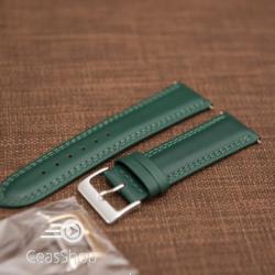  Curea piele lină, căptușită , cusatură dublă verde 22mm - 42849